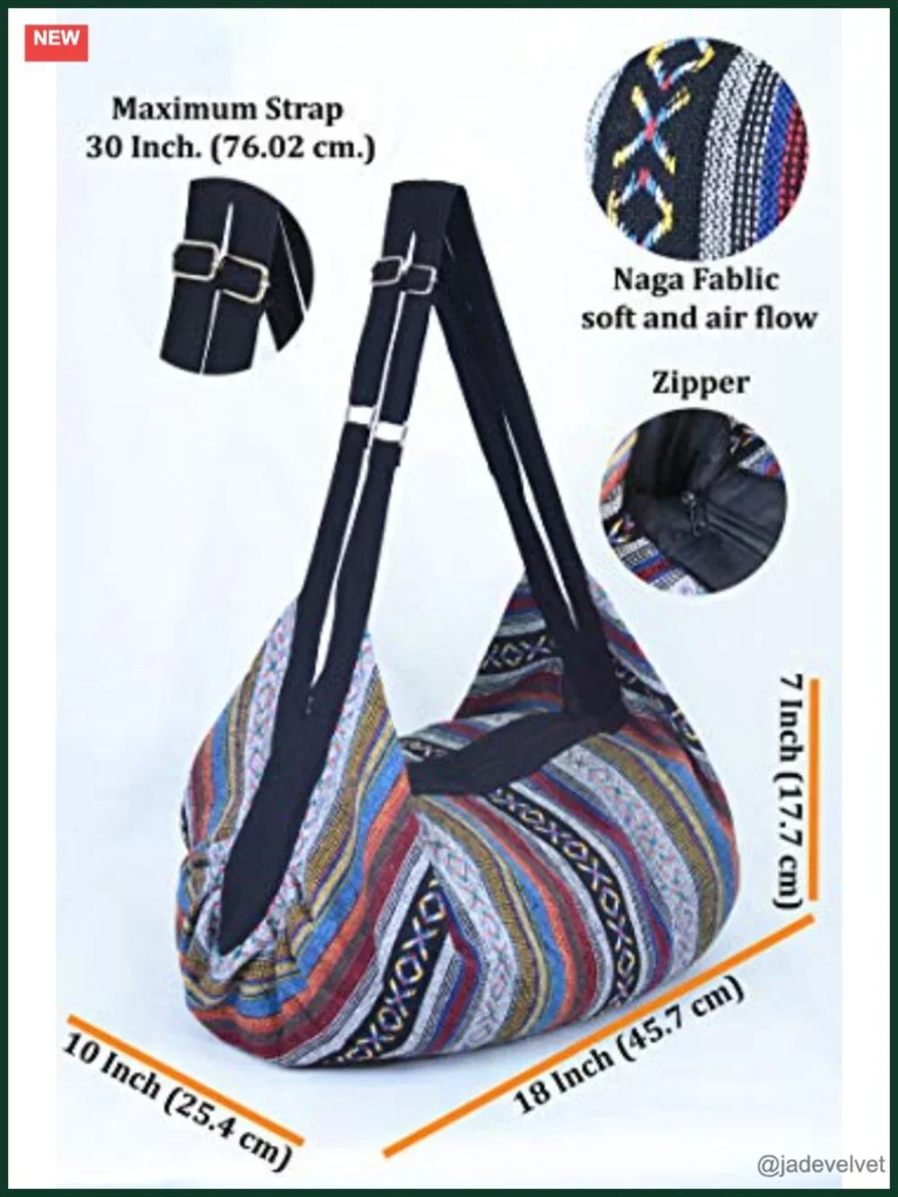 Large Handmade Boho Hobo Crossbody Bag Shoulder Bag Travel Messenger